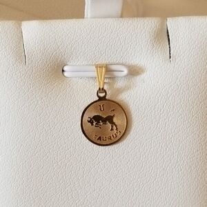 14K Gold Taurus Zodiac Charm